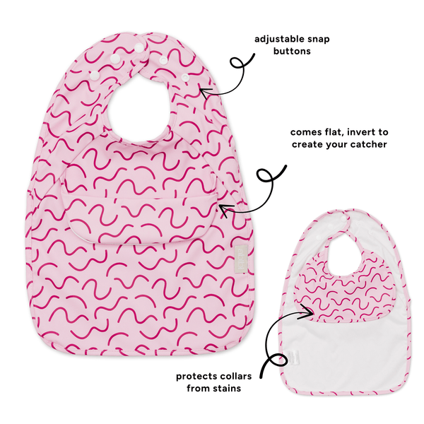 Less Mess Bib - Berry Bliss - abibi