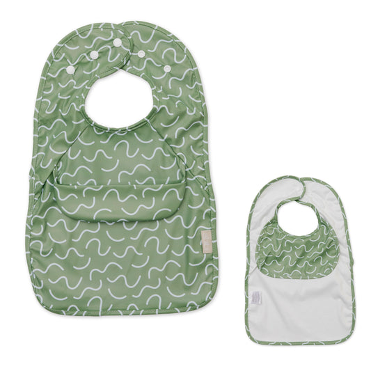 Less Mess Bib - Pistachio Puff