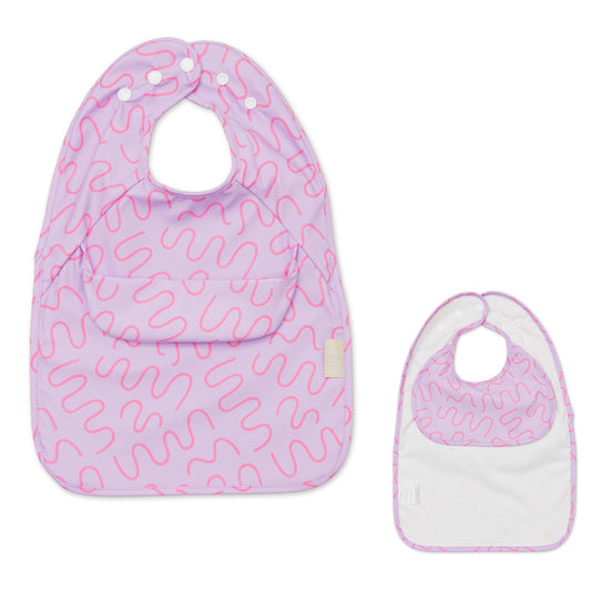 Less Mess Bib - Lilac Lollipop